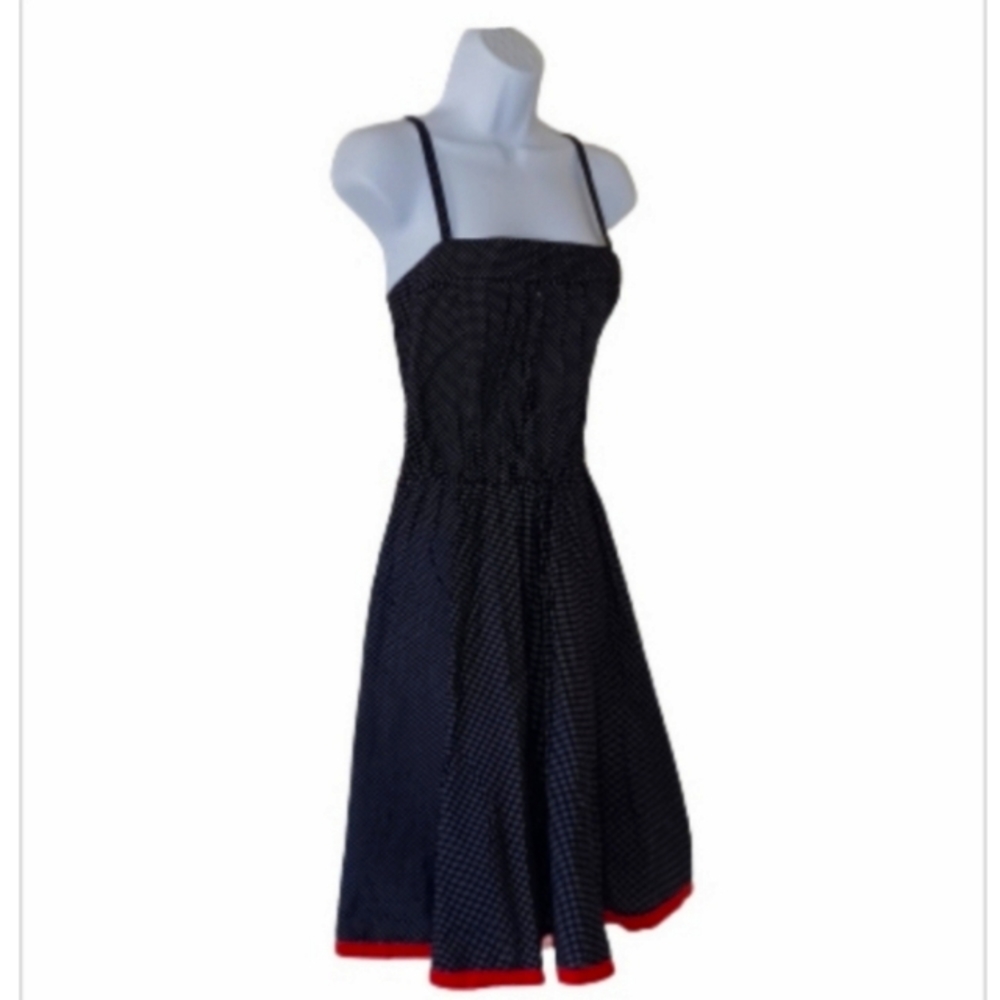 Polka Dot Spaghetti Strap Dress, sz S